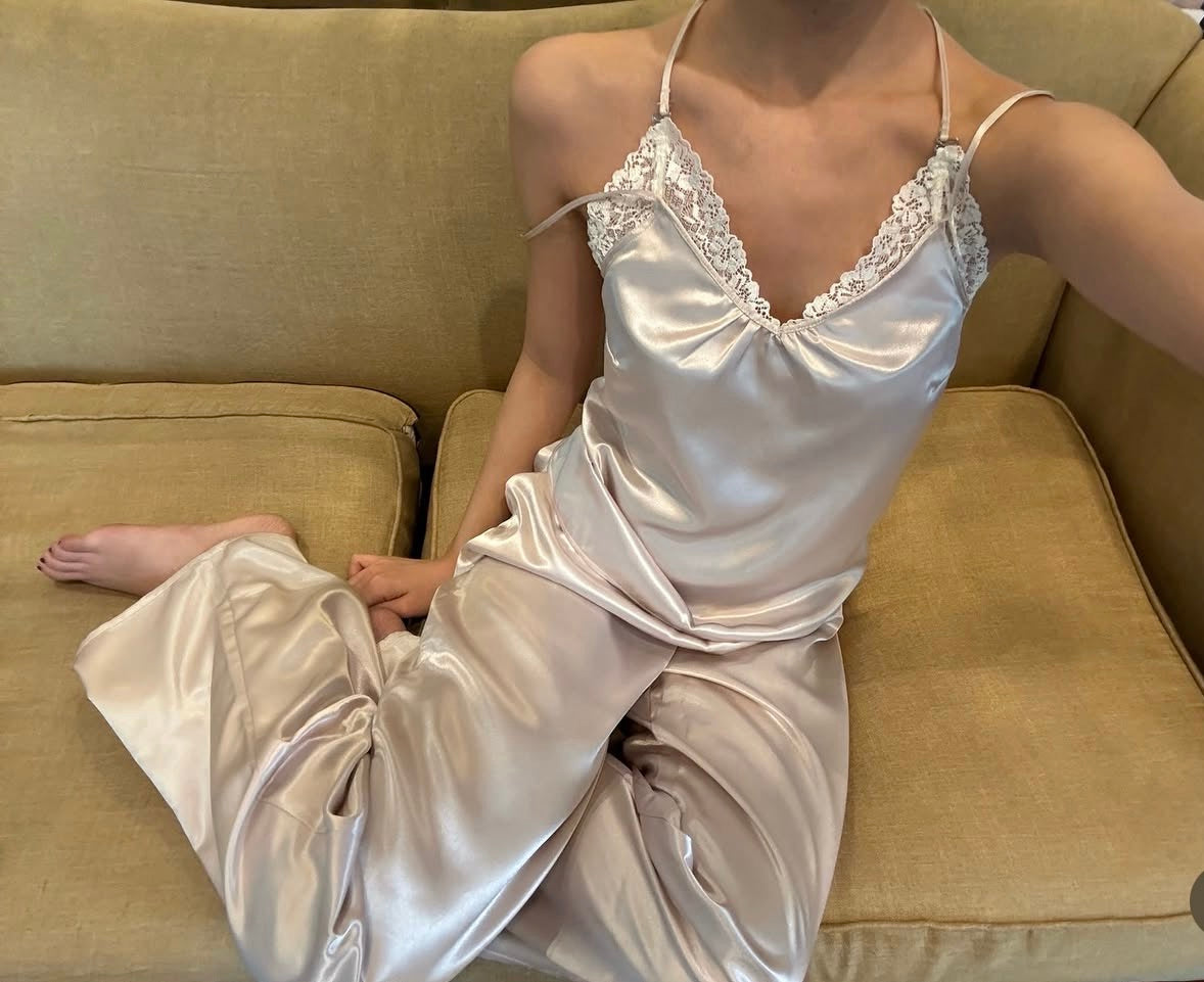 LAZY SATIN PJM SET