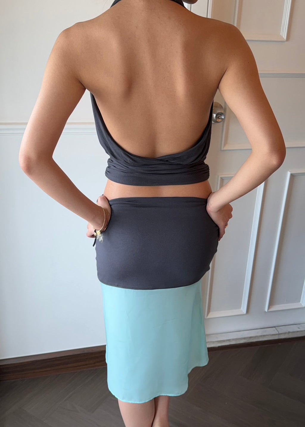 SHEER MIDI SKIRT