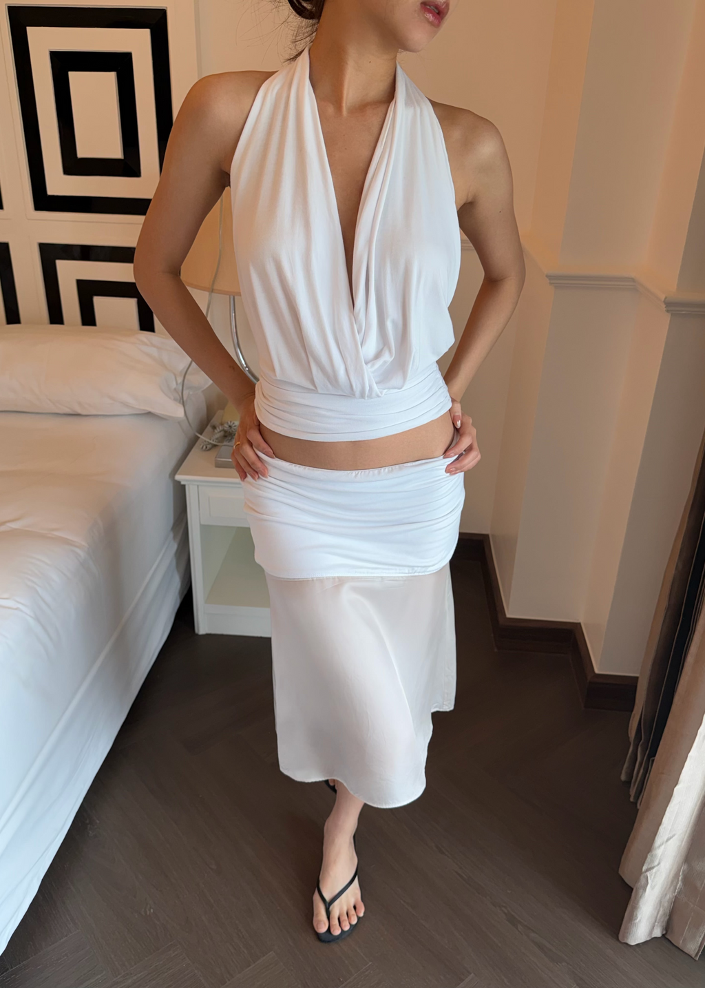 SHEER MIDI SKIRT